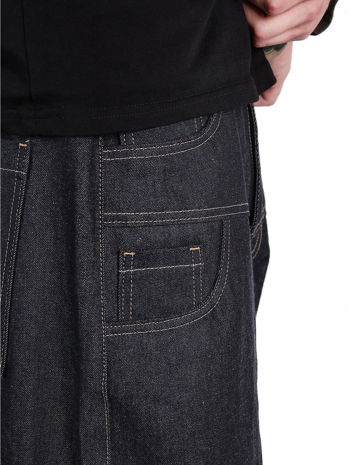 NOIR DOUBLE RAW DENIM
