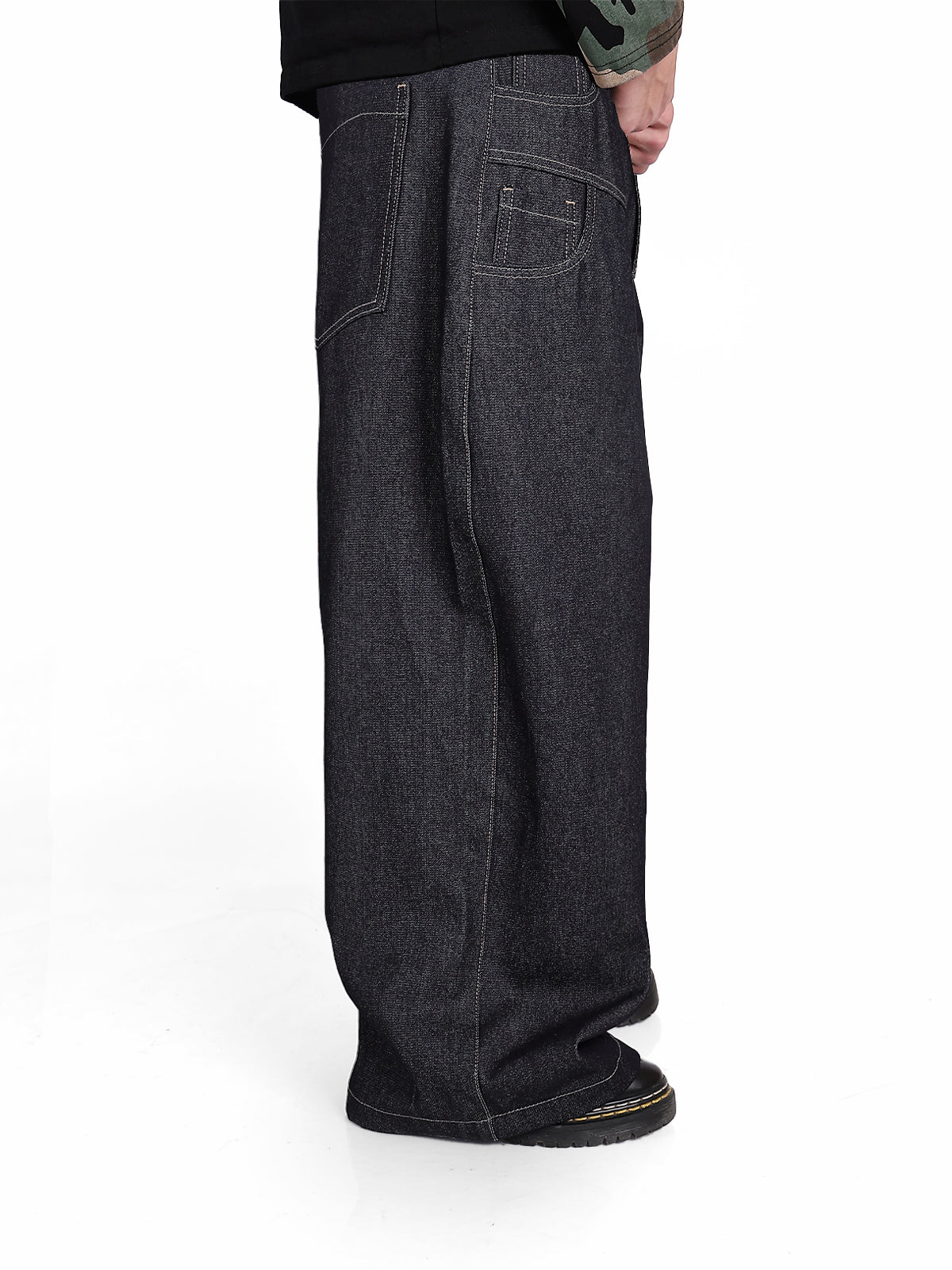 NOIR DOUBLE RAW DENIM