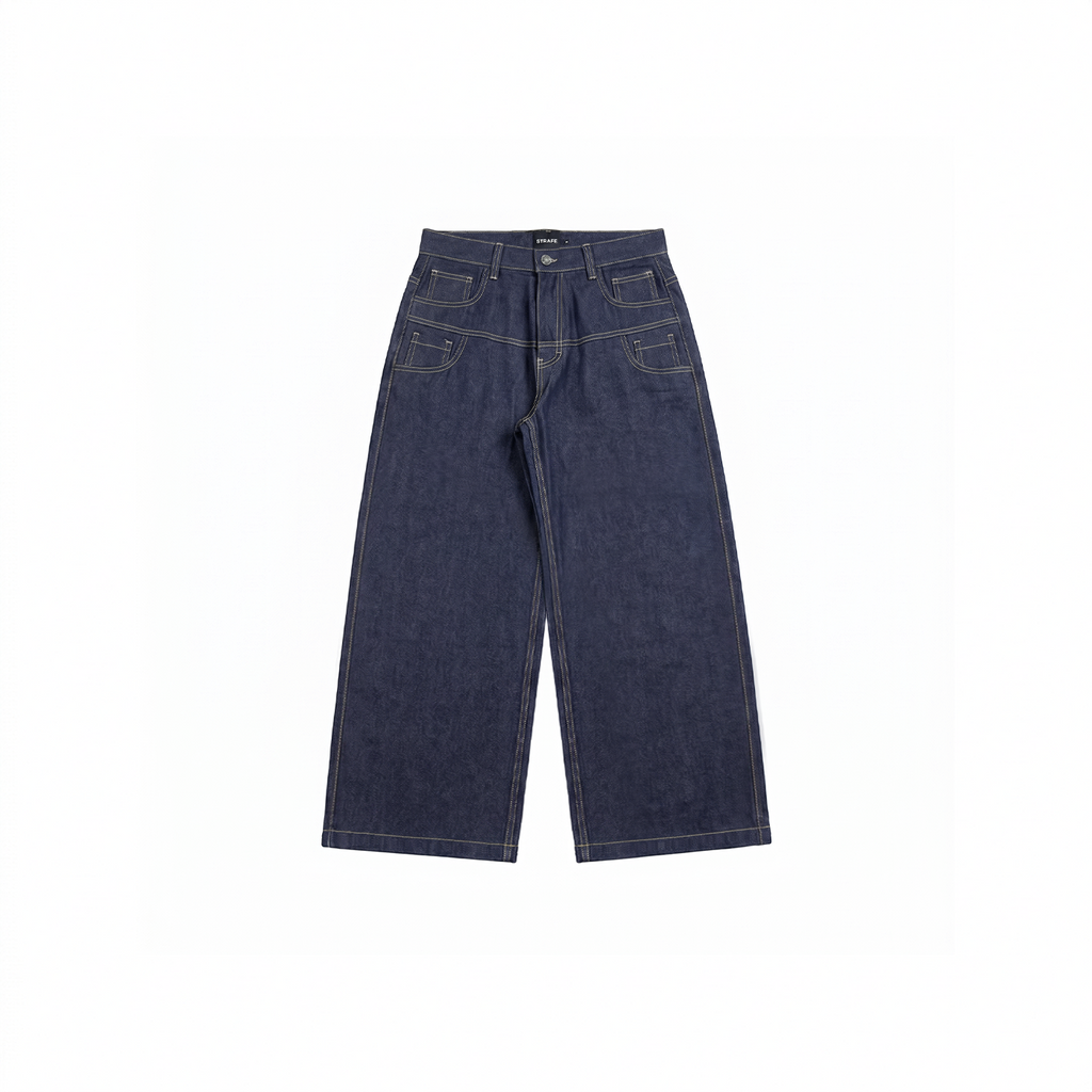 INDIGO DOUBLE RAW DENIM