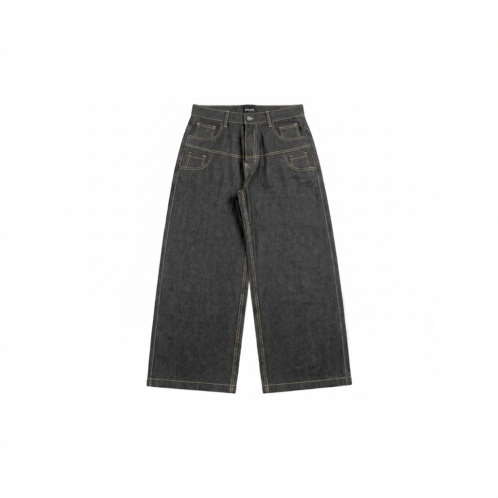 NOIR DOUBLE RAW DENIM